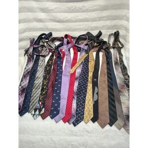 LOT Of 17 Different Neck Tie Ties Vintage And Modern
